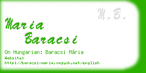 maria baracsi business card
