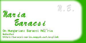 maria baracsi business card